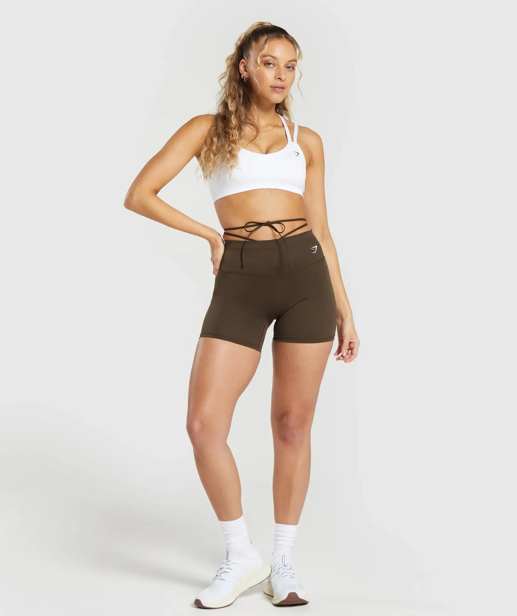 DAMES Gymshark Shorts*Ribbon Tie Waisted Short