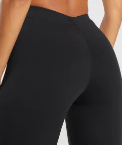 DAMES Gymshark Leggings|Zwarte Leggings*Ruche Leggings