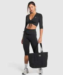 DAMES Gymshark Leggings*Ruched Capri Leggings