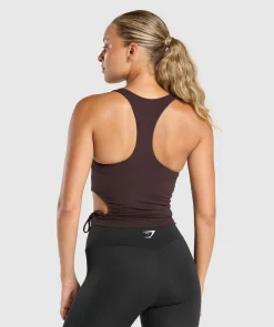 DAMES Gymshark Croptops|Tanktops*Ruched Side Tank With Shelf