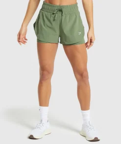 DAMES Gymshark Shorts*Running 2 In 1 Shorts