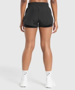 DAMES Gymshark Shorts*Running 2 in 1 Woven Shorts