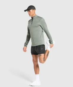 Heren Gymshark Sportjacks|Hoodies & Truien*Running 1/4 Zip