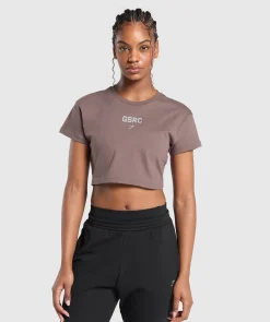 DAMES Gymshark Croptops|T-shirts*Running Graphic Crop Top