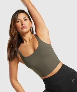 DAMES Gymshark Croptops|Tanktops*Scoop Back Crop Tank