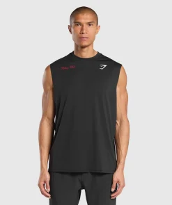 Heren Gymshark Tanktops|T-shirts*Script Graphic Cut Off Tank