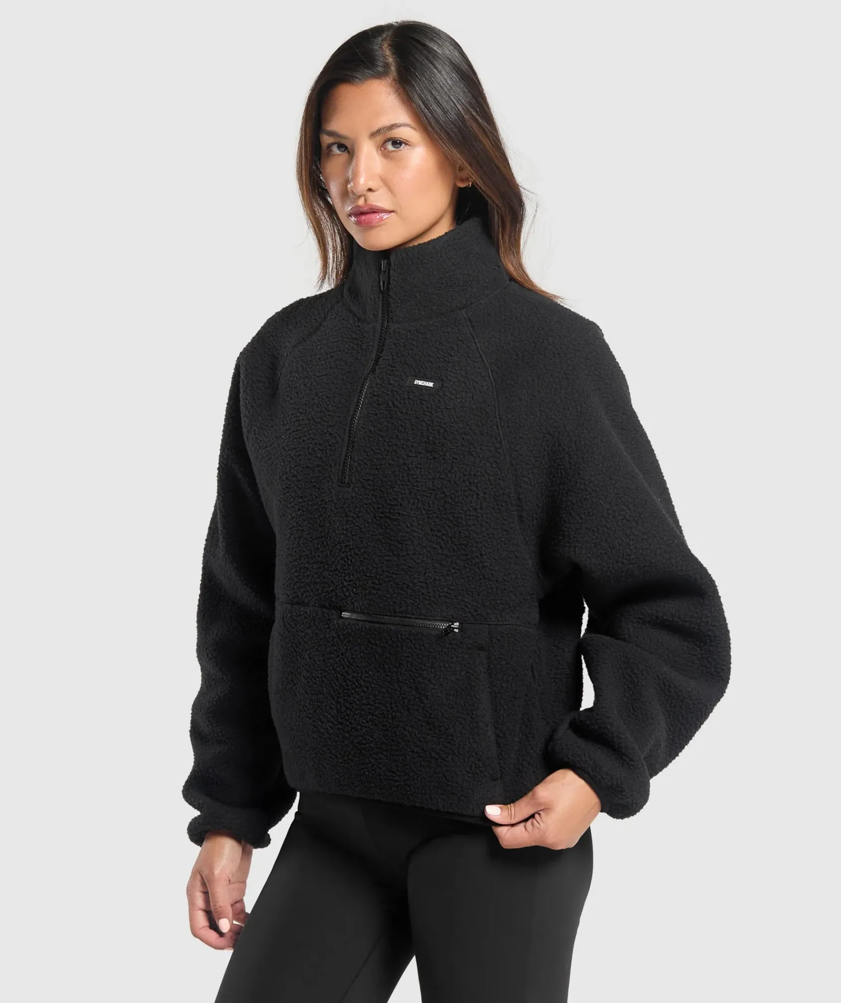 DAMES Gymshark Outerwear|Sportjacks*Sherpa 1/4 Zip