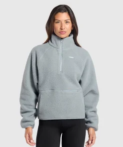 DAMES Gymshark Outerwear|Sportjacks*Sherpa 1/4 Zip