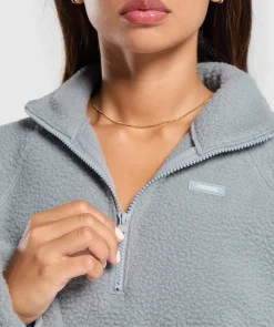 DAMES Gymshark Outerwear|Sportjacks*Sherpa 1/4 Zip