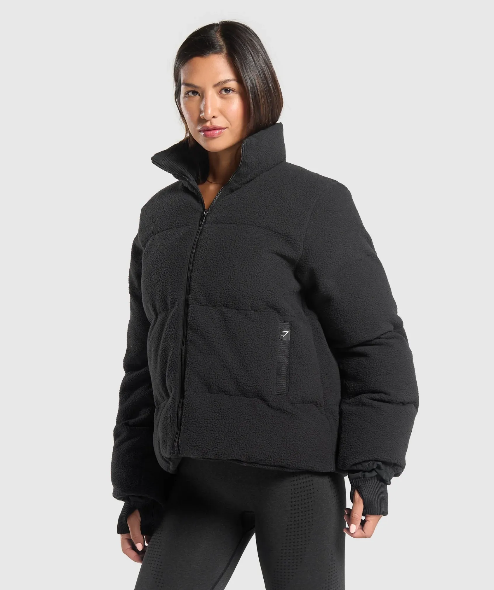 DAMES Gymshark Outerwear|Sportjacks*Sherpa Puffer Jacket