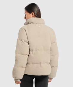DAMES Gymshark Outerwear|Sportjacks*Sherpa Puffer Jacket