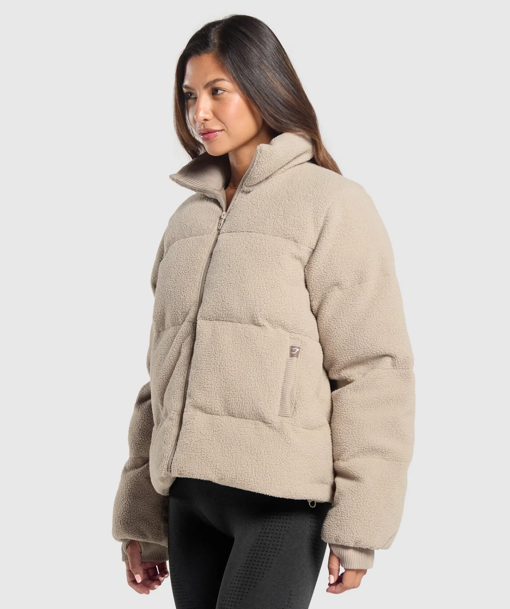 DAMES Gymshark Outerwear|Sportjacks*Sherpa Puffer Jacket