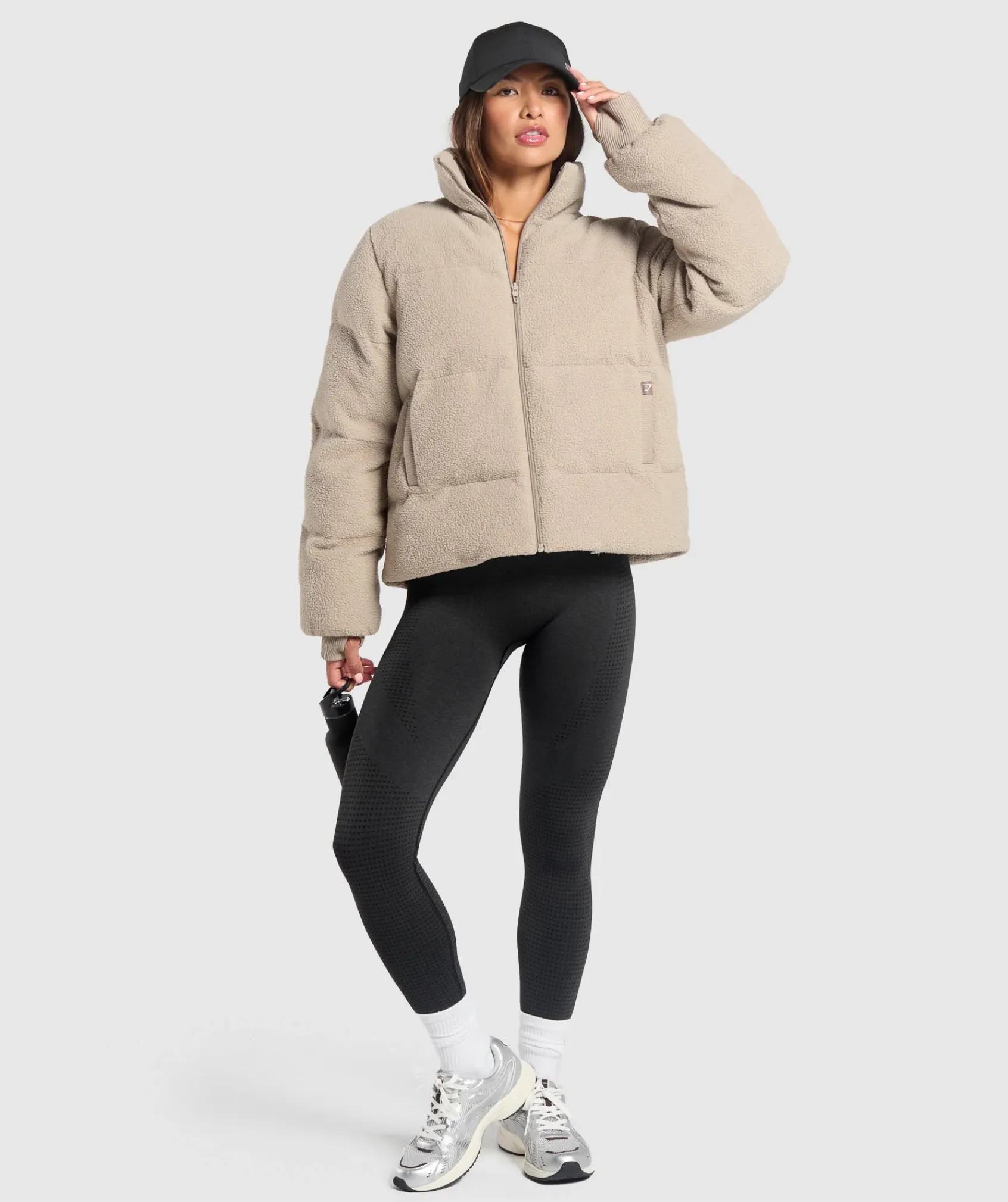 DAMES Gymshark Outerwear|Sportjacks*Sherpa Puffer Jacket