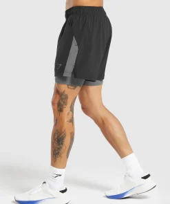 Heren Gymshark Shorts*Sport 5" 2 in 1 Shorts