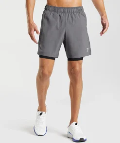 Heren Gymshark Shorts*Sport 7" 2 In 1 Shorts