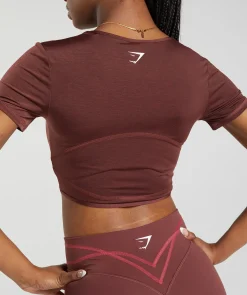 DAMES Gymshark Croptops|T-shirts*Stitch Feature Crop Top