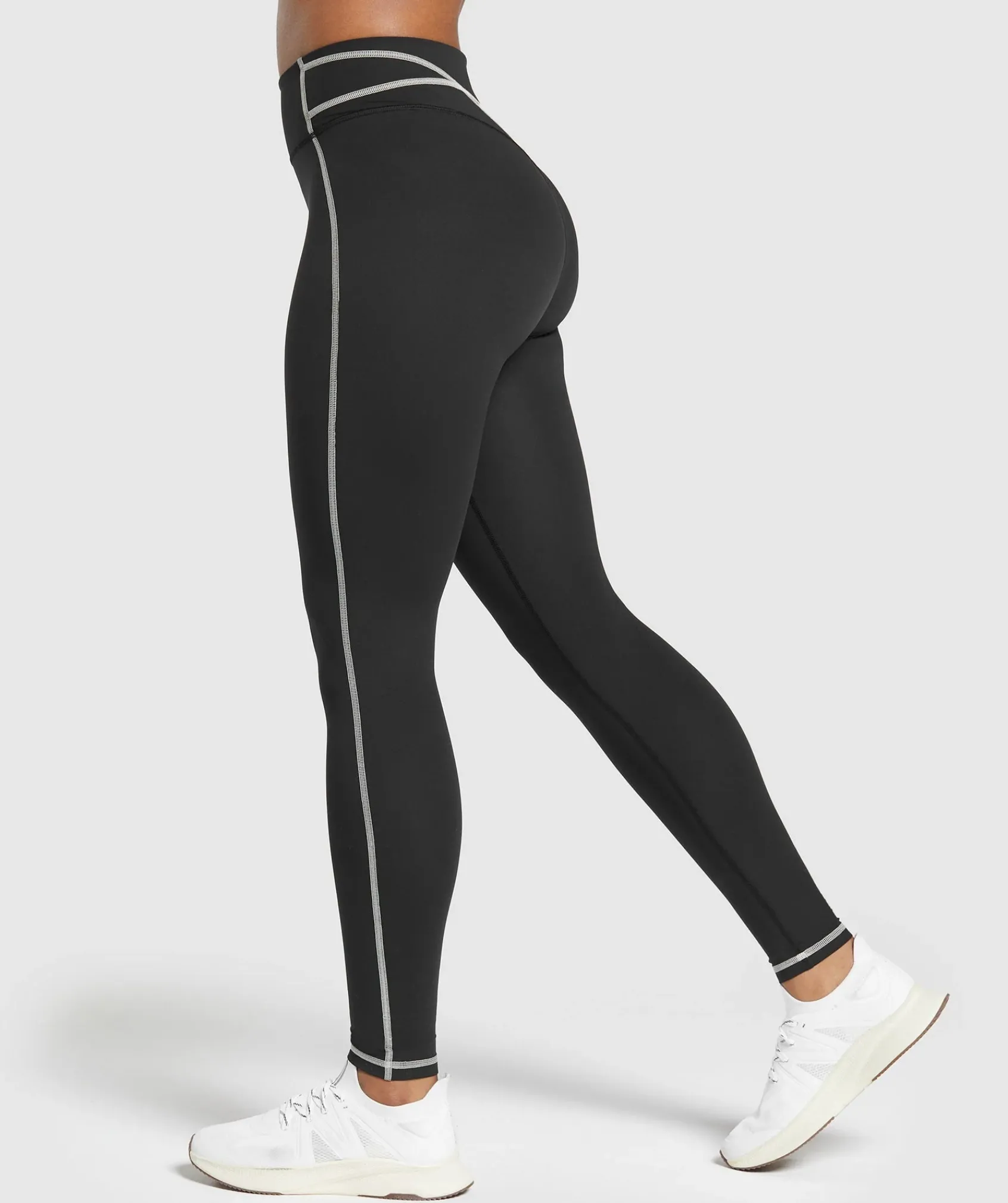 DAMES Gymshark Leggings|Zwarte Leggings*Stitch Feature Leggings