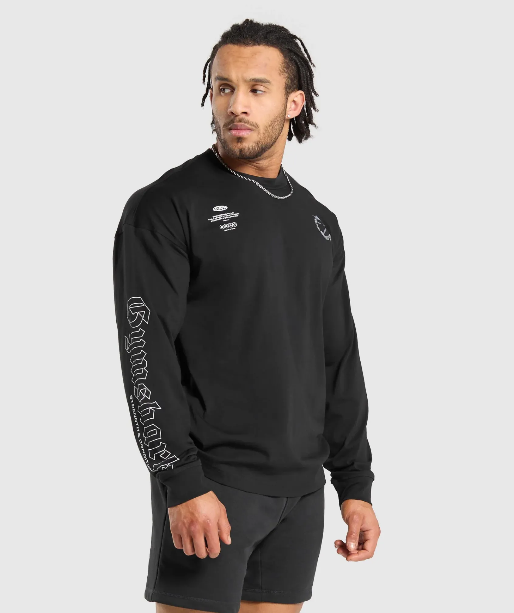 Heren Gymshark T-shirts*Strength and Conditioning Long Sleeve T-Shirt
