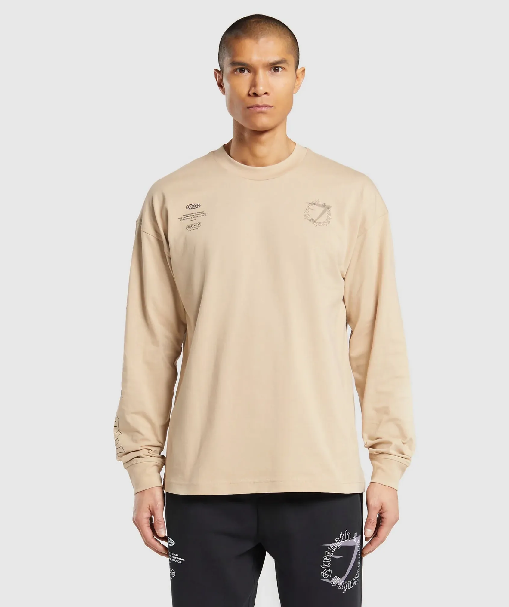 Heren Gymshark T-shirts*Strength and Conditioning Long Sleeve T-Shirt