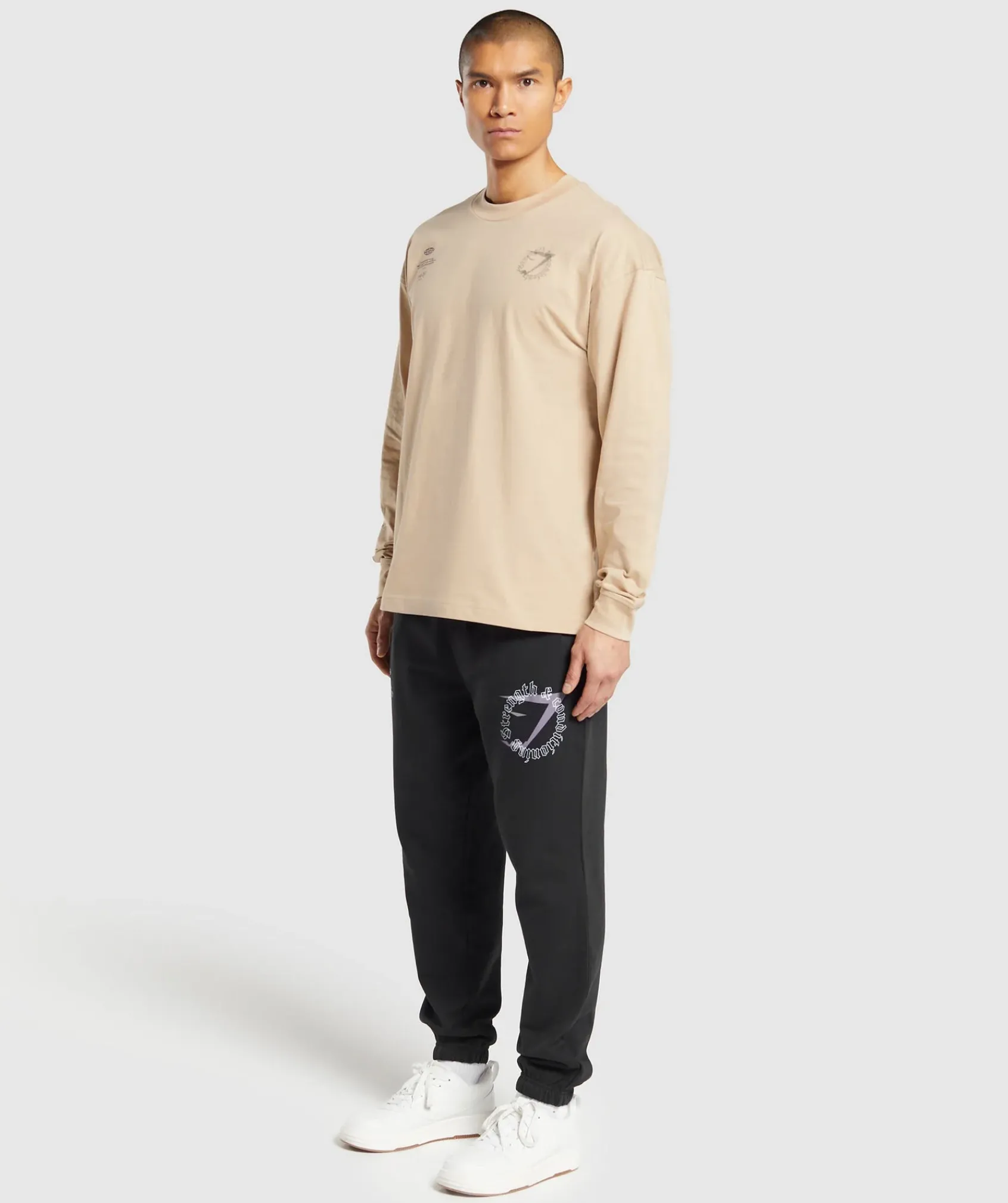 Heren Gymshark T-shirts*Strength and Conditioning Long Sleeve T-Shirt