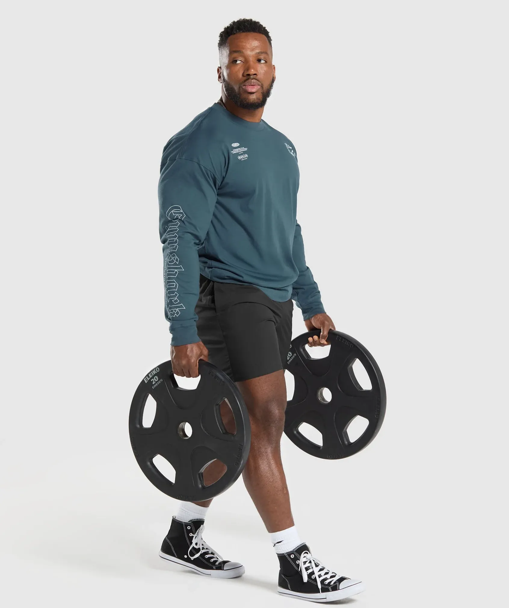 Heren Gymshark T-shirts*Strength and Conditioning Long Sleeve T-Shirt
