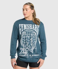 DAMES Gymshark T-shirts*Strength In Numbers Long Sleeve Top