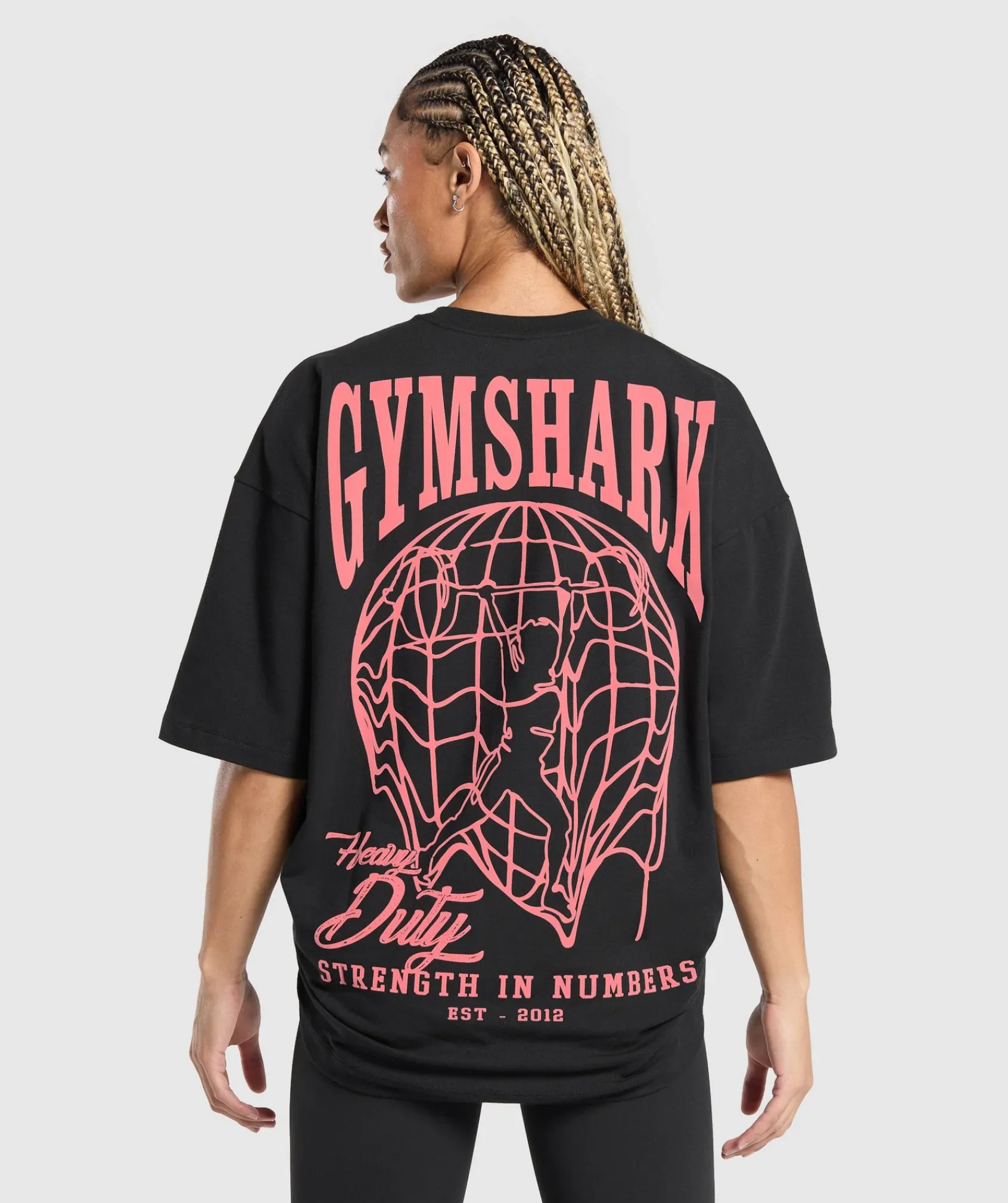 DAMES Gymshark Bedekkende Sportkleding|T-shirts*Strength In Numbers Oversized T-Shirt
