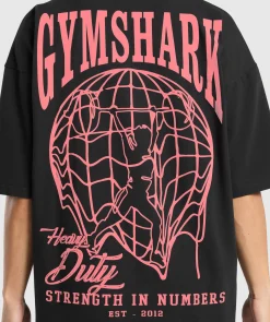 DAMES Gymshark Bedekkende Sportkleding|T-shirts*Strength In Numbers Oversized T-Shirt