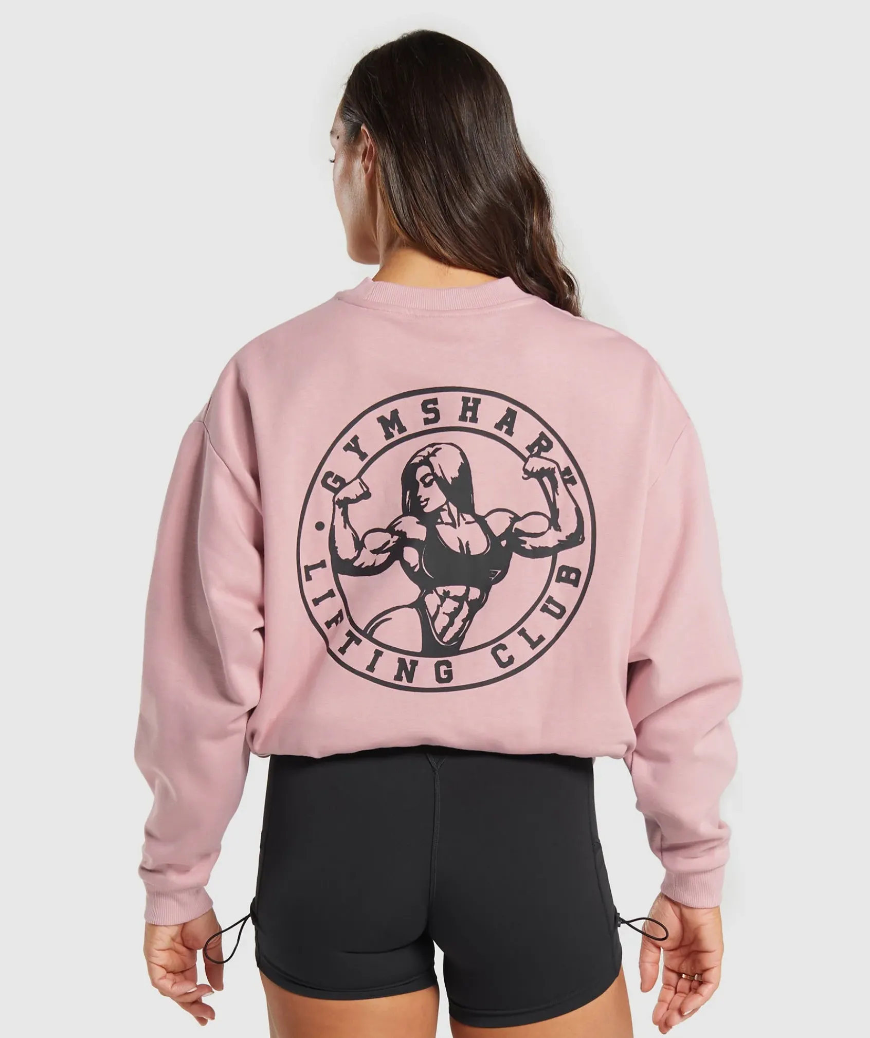DAMES Gymshark Hoodies & Truien*Strong Girl Lifting Club Oversized Graphic Crew