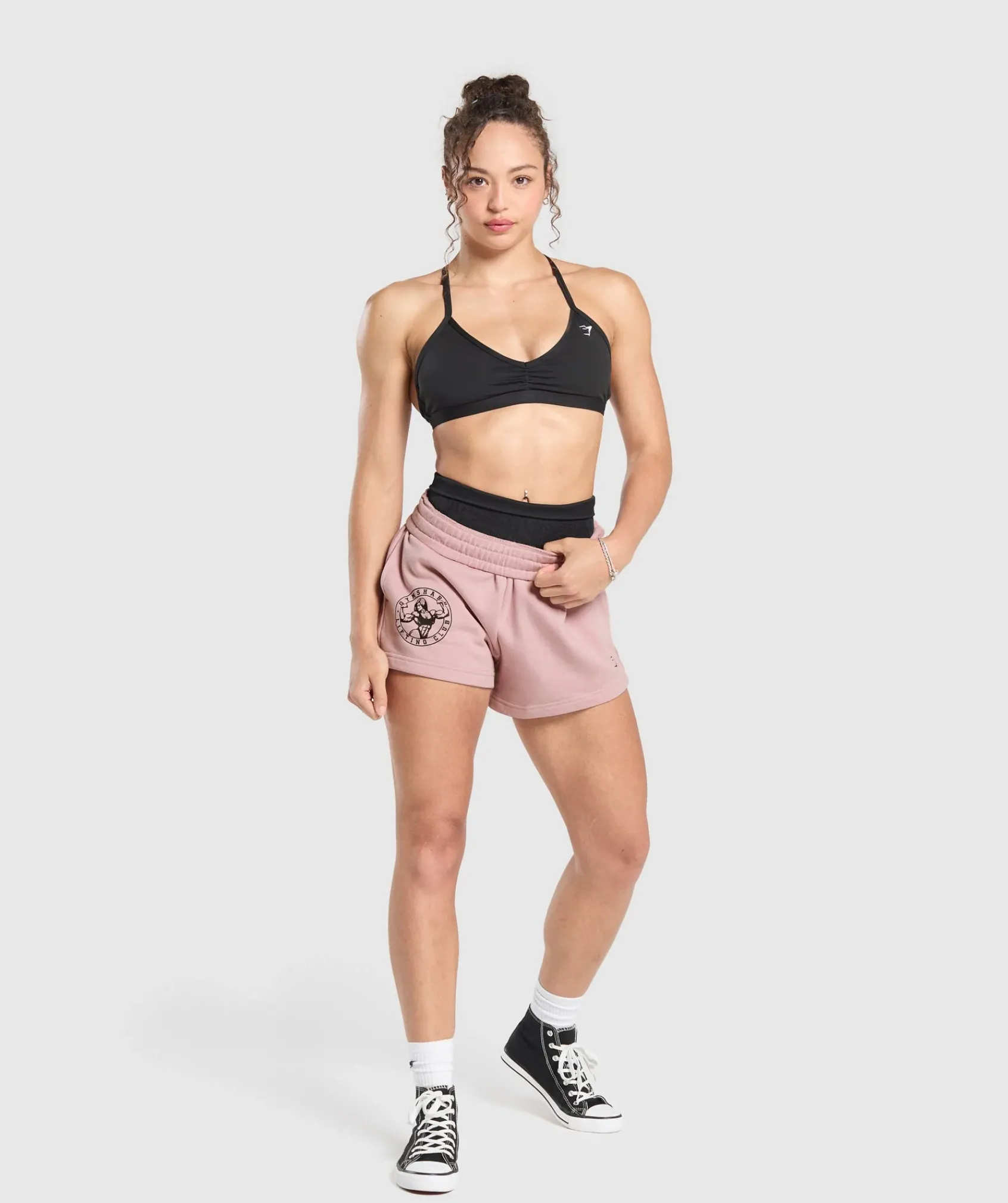 DAMES Gymshark Shorts*Strong Girl Lifting Club Graphic Shorts