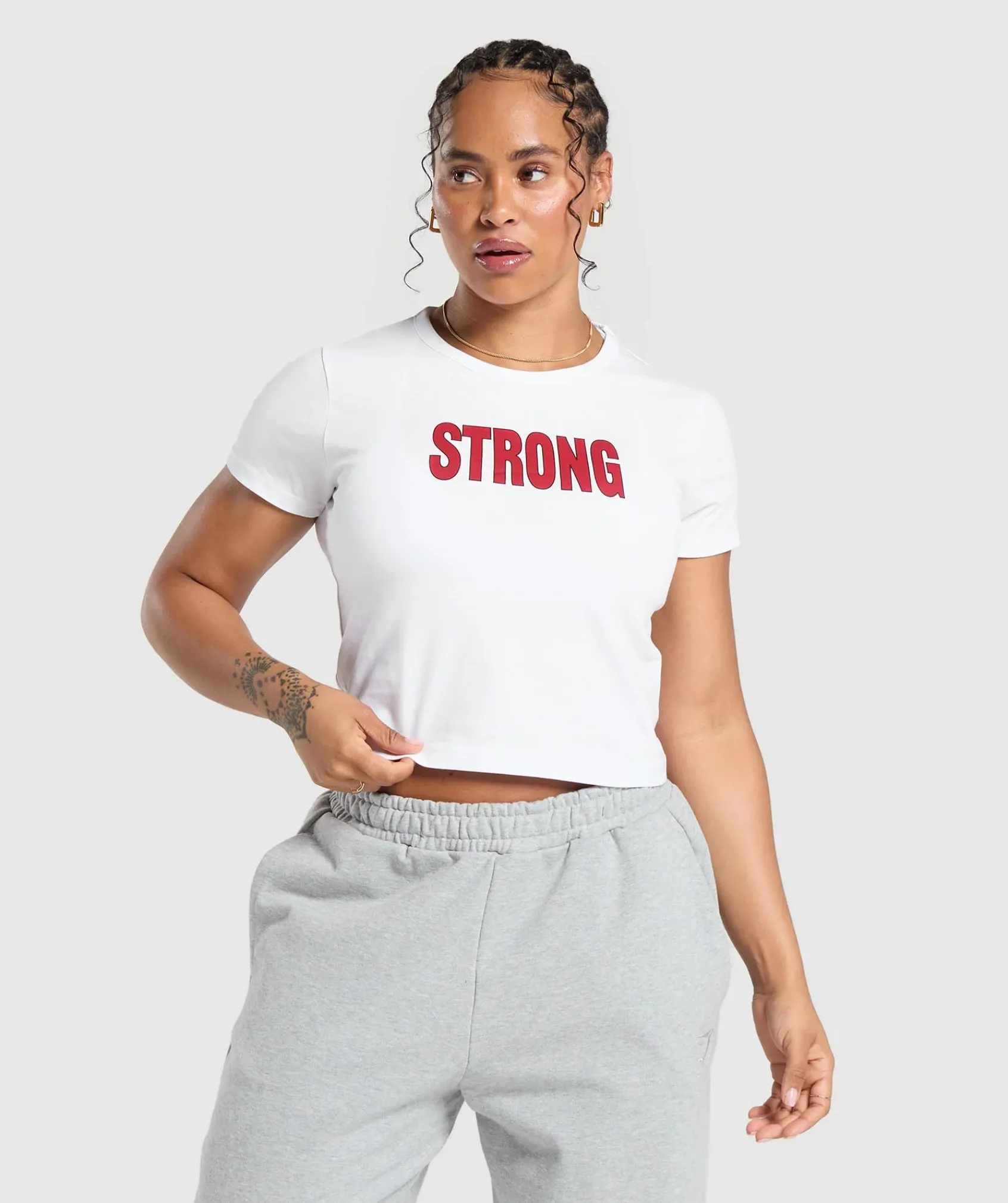 DAMES Gymshark Croptops|T-shirts*Strong Lifter Baby Tee