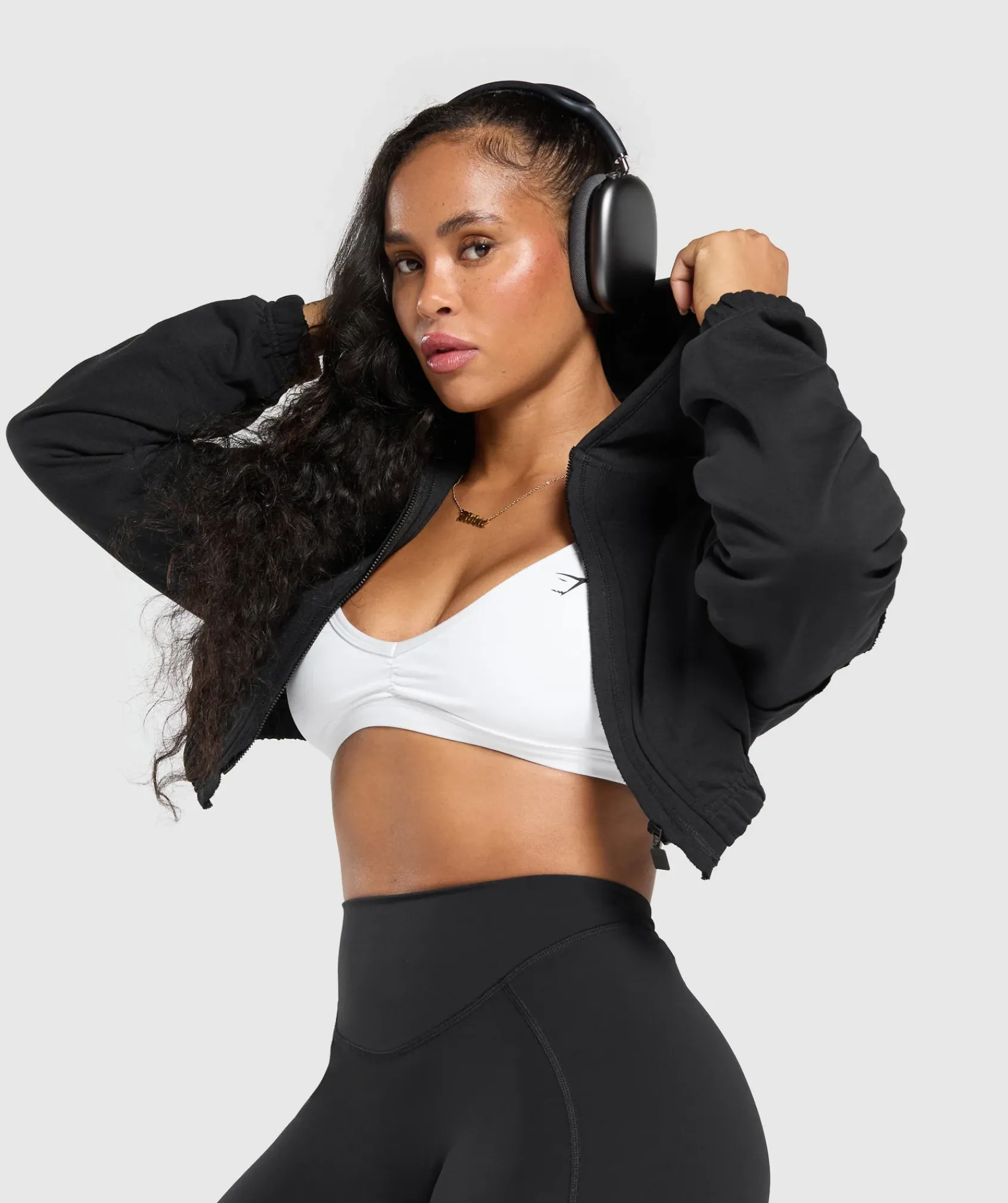 DAMES Gymshark Hoodies & Truien*Superset Crop Zip Hoodie