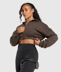 DAMES Gymshark Hoodies & Truien*Superset Crop Zip Hoodie