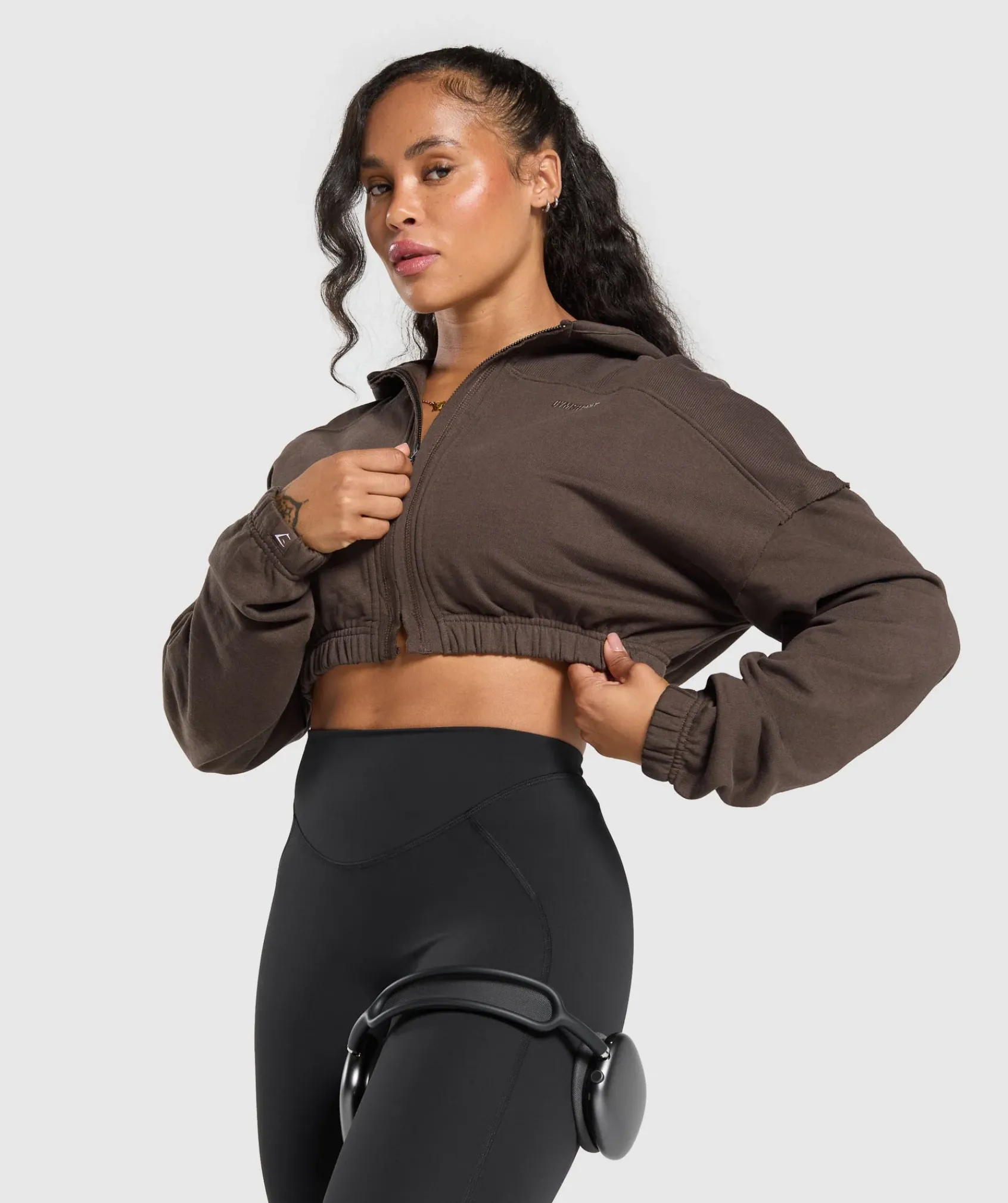 DAMES Gymshark Hoodies & Truien*Superset Crop Zip Hoodie