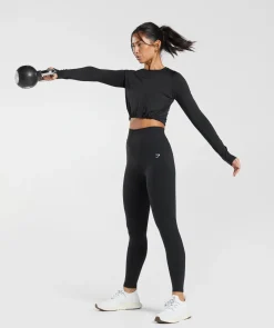 DAMES Gymshark Leggings|Zwarte Leggings*Sweat Seamless Leggings