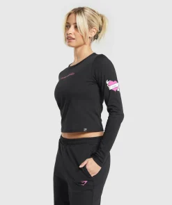 DAMES Gymshark T-shirts*Tattoo Midi Long Sleeve T-Shirt