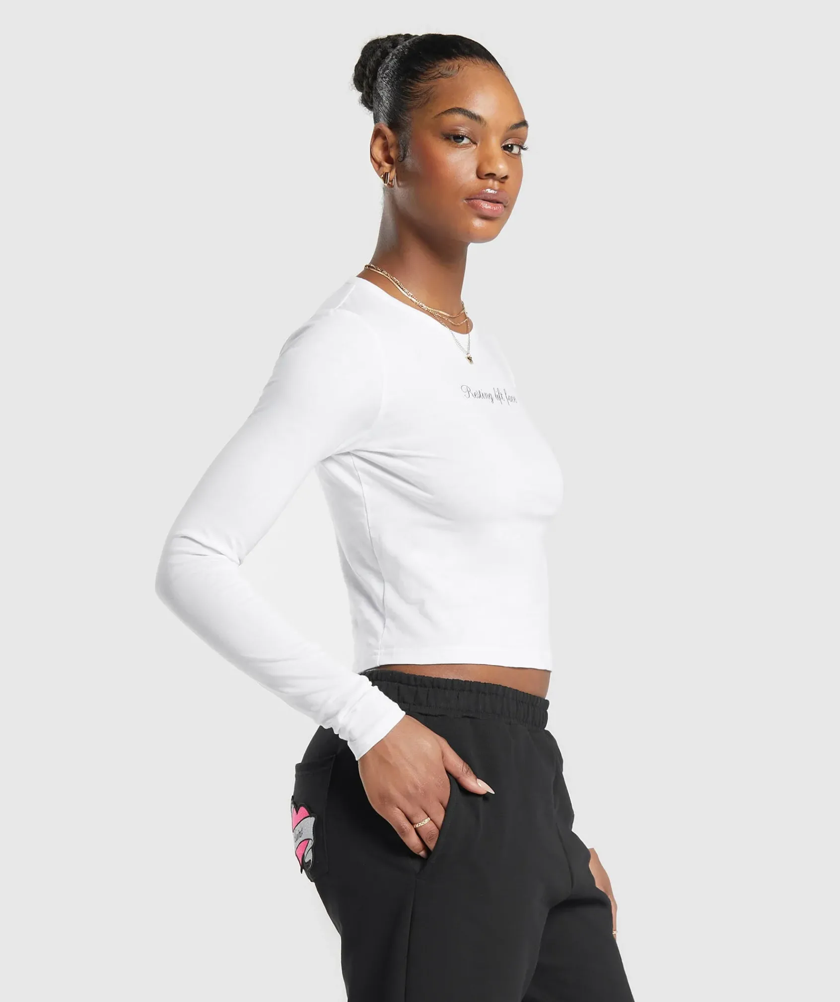 DAMES Gymshark T-shirts*Tattoo Midi Long Sleeve T-Shirt