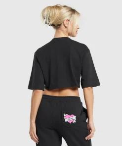 DAMES Gymshark Croptops|T-shirts*Tattoo Oversized Crop Top