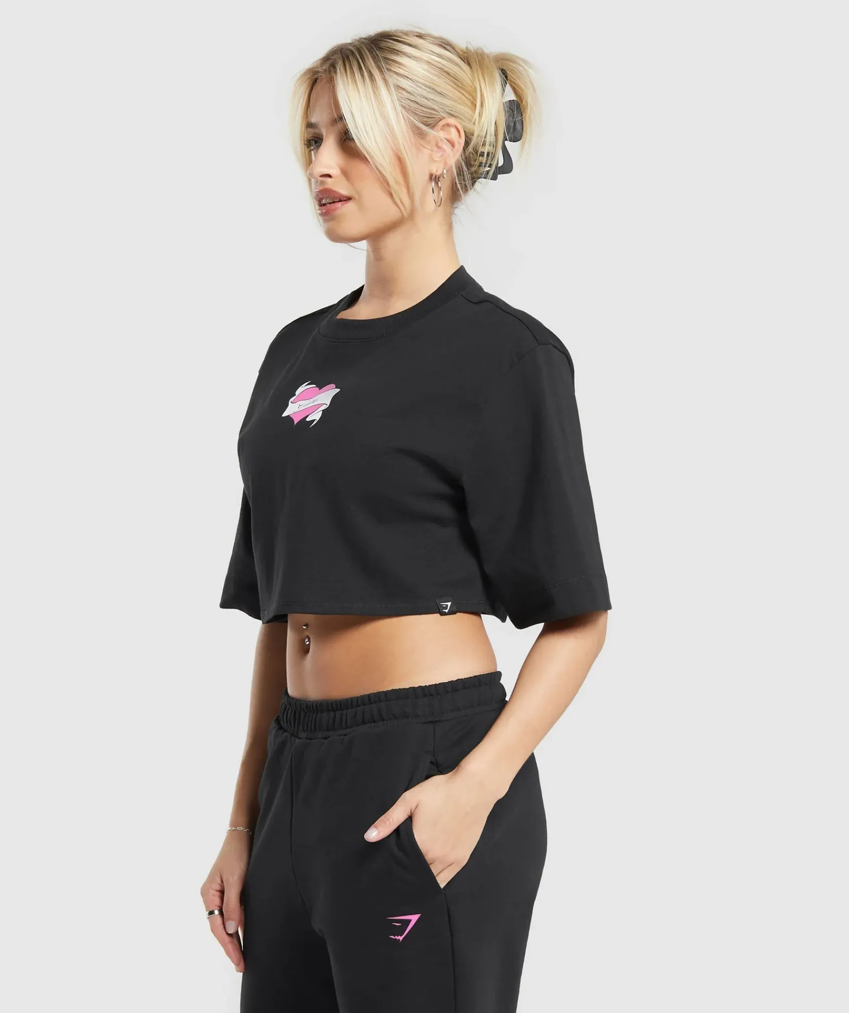DAMES Gymshark Croptops|T-shirts*Tattoo Oversized Crop Top