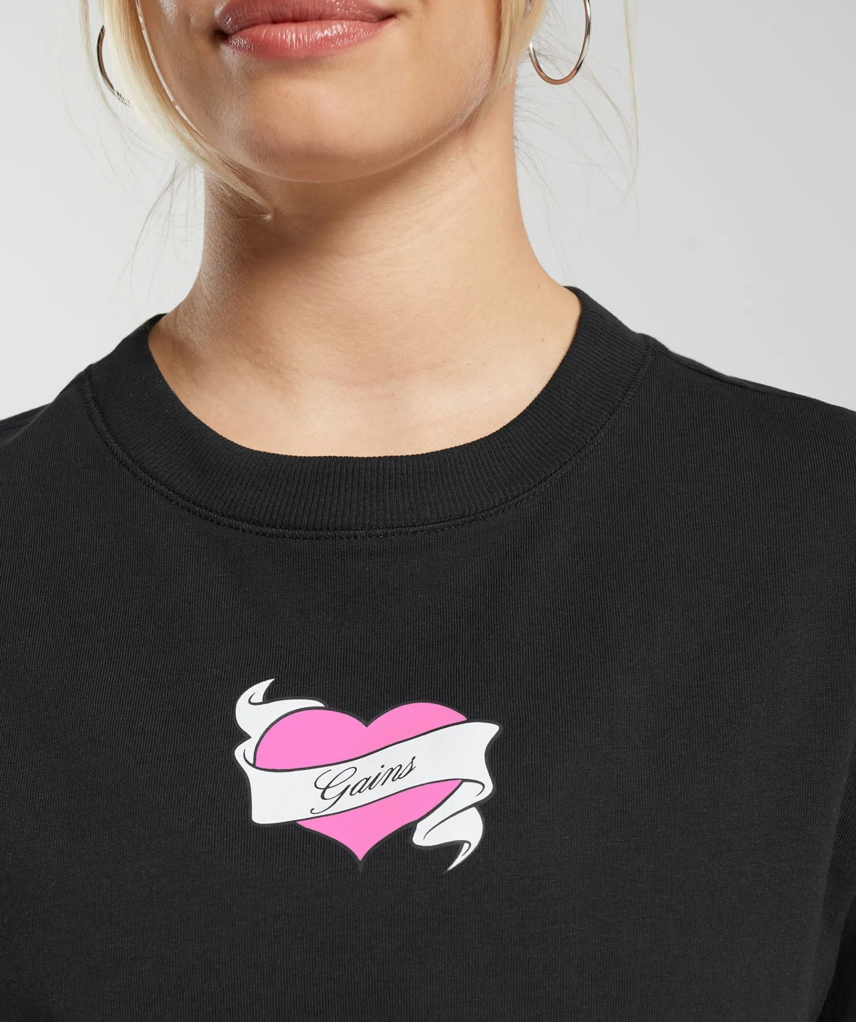 DAMES Gymshark Croptops|T-shirts*Tattoo Oversized Crop Top