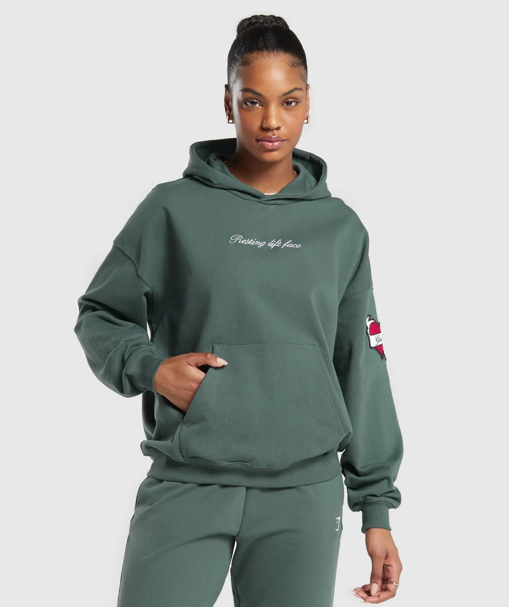 DAMES Gymshark Hoodies & Truien*Tattoo Oversized Hoodie