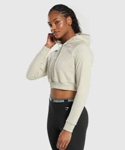 DAMES Gymshark Hoodies & Truien*Training Fleece Cropped Hoodie