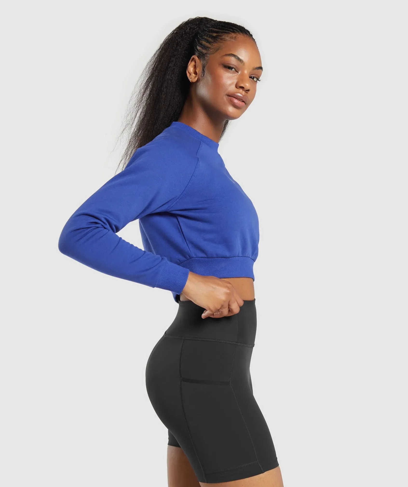 DAMES Gymshark Hoodies & Truien*Training Fleece Cropped Sweatshirt