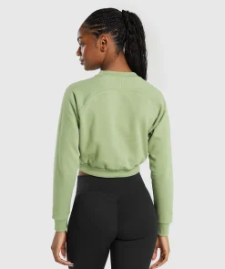 DAMES Gymshark Hoodies & Truien*Training Fleece Cropped Sweatshirt
