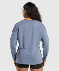 DAMES Gymshark T-shirts*Training Oversized Cotton Long Sleeve Top