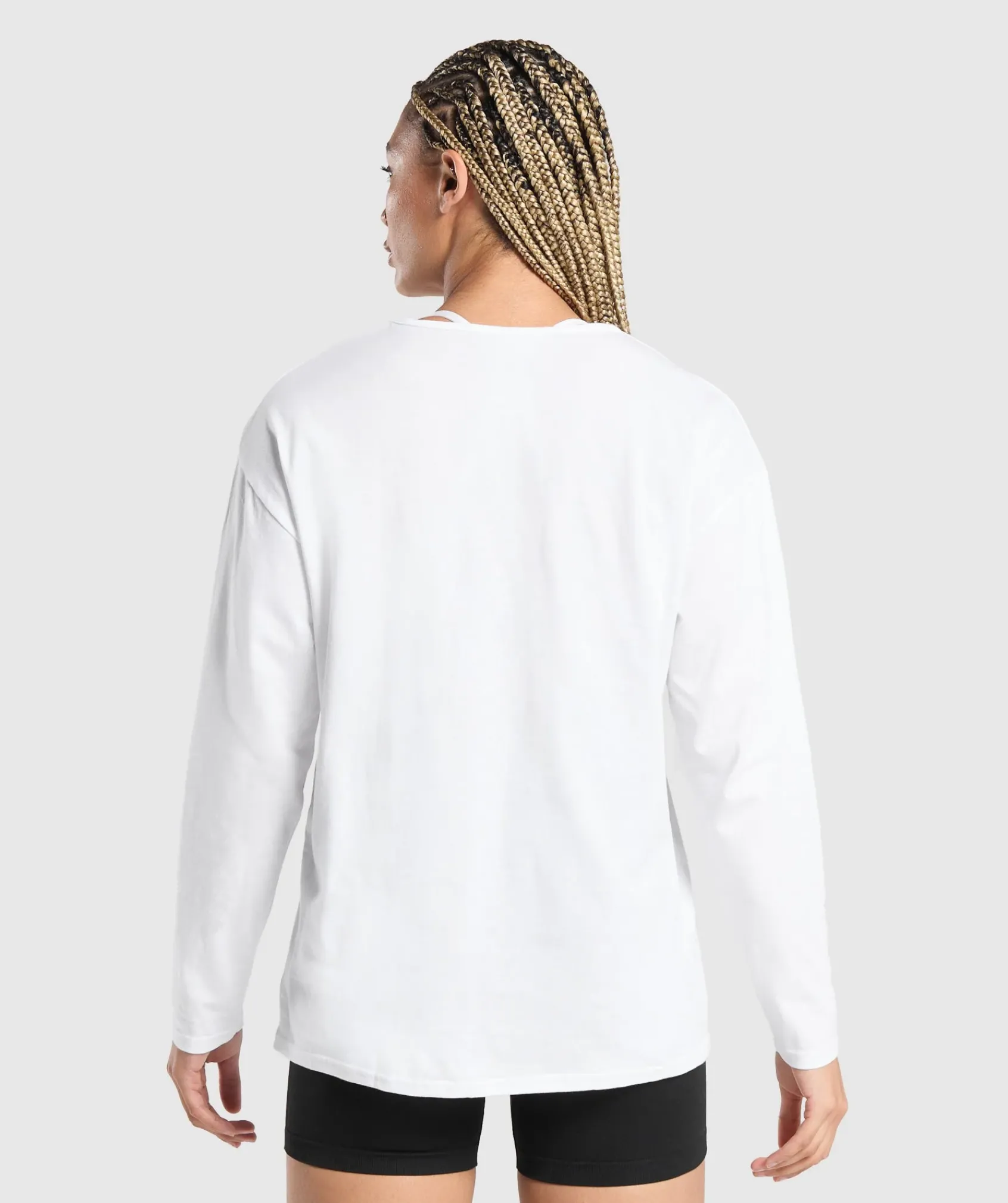 DAMES Gymshark T-shirts*Training Oversized Cotton Long Sleeve Top