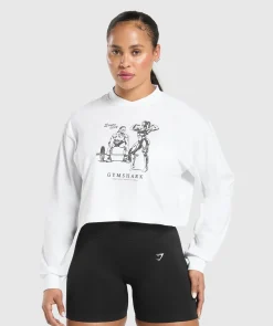 DAMES Gymshark Croptops|T-shirts*Two Strong Women Midi Long Sleeve Top