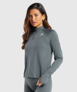 DAMES Gymshark Bedekkende Sportkleding|Sportjacks*Vital Seamless 1/4 Zip Pullover