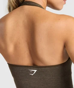 DAMES Gymshark Croptops|Tanktops*Vital Seamless Halter Neck Tank With Shelf