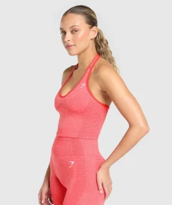 DAMES Gymshark Croptops|Tanktops*Vital Seamless Halter Neck Tank With Shelf